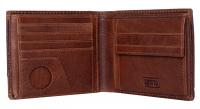 Camel active 'Field' Börse im Querformat mit RFID-Schutz echt Rindleder cognac