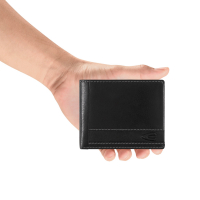 Camel active 'Field' Scheintasche im Querformat mit RFID-Schutz echt Rindleder black
