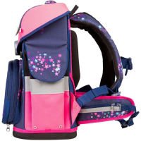 schoolmood 'Leni' - Hund - Timeless Pro Schulranzen-Set 7-tlg. 995g 23,5l blau/pink