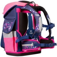 schoolmood 'Leni' - Hund - Timeless Pro Schulranzen-Set 7-tlg. 995g 23,5l blau/pink