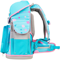 schoolmood 'Lilly' - Meerjungfrau - Timeless Pro Schulranzen-Set 7-tlg. 995g 23,5l hellblau/rosa