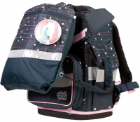 schoolmood 'Ella' - Pony - Timeless Pro Schulranzen-Set 7-tlg. 995g 23,5l schwarz/rosa