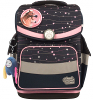 schoolmood 'Ella' - Pony - Timeless Pro Schulranzen-Set 7-tlg. 995g 23,5l schwarz/rosa