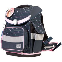 schoolmood 'Ella' - Pony - Timeless Pro Schulranzen-Set 7-tlg. 995g 23,5l schwarz/rosa