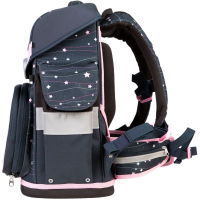 schoolmood 'Ella' - Pony - Timeless Pro Schulranzen-Set 7-tlg. 995g 23,5l schwarz/rosa