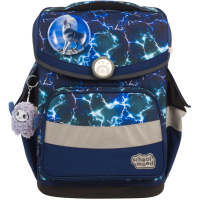 schoolmood 'Felix' - Wolf - Timeless Pro Schulranzen-Set 7-tlg. 995g 23,5l blau/grün