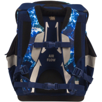 schoolmood 'Felix' - Wolf - Timeless Pro Schulranzen-Set 7-tlg. 995g 23,5l blau/grün