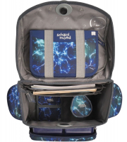 schoolmood 'Felix' - Wolf - Timeless Pro Schulranzen-Set 7-tlg. 995g 23,5l blau/grün