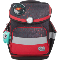 schoolmood 'Mika' - Drache - Timeless Pro Schulranzen-Set 7-tlg. 995g 23,5l anthrazit/rot