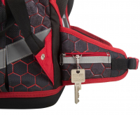 schoolmood 'Mika' - Drache - Timeless Pro Schulranzen-Set 7-tlg. 995g 23,5l anthrazit/rot