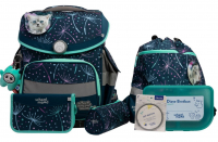 schoolmood 'Lina' - Kätzchen - Timeless Pro Schulranzen-Set 7-tlg. 995g 23,5l blau-türkis