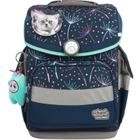 schoolmood 'Lina' - Kätzchen - Timeless Pro Schulranzen-Set 7-tlg. 995g 23,5l blau-türkis