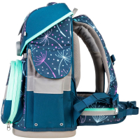 schoolmood 'Lina' - Kätzchen - Timeless Pro Schulranzen-Set 7-tlg. 995g 23,5l blau-türkis