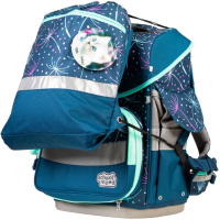 schoolmood 'Lina' - Kätzchen - Timeless Pro Schulranzen-Set 7-tlg. 995g 23,5l blau-türkis