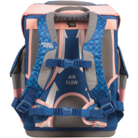 schoolmood 'Mila' - Pferd - Timeless Pro Schulranzen-Set 7-tlg. 995g 23,5l blau/rosa