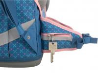 schoolmood 'Mila' - Pferd - Timeless Pro Schulranzen-Set 7-tlg. 995g 23,5l blau/rosa