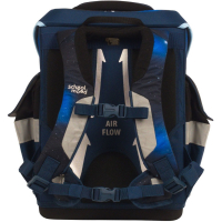 schoolmood 'Moritz' - Weltall - Timeless Pro Schulranzen-Set 7-tlg. 995g 23,5l blau/schwarz