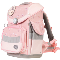schoolmood 'Rainbow' - Regenbogen - Timeless Pro Schulranzen-Set 7-tlg. 995g 23,5l apricot
