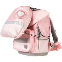 schoolmood 'Rainbow' - Regenbogen - Timeless Pro Schulranzen-Set 7-tlg. 995g 23,5l apricot