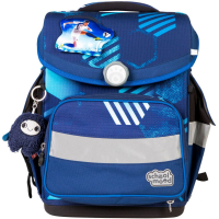 schoolmood 'Jonas' - Fußball - Timeless Pro Schulranzen-Set 7-tlg. 995g 23,5l blau