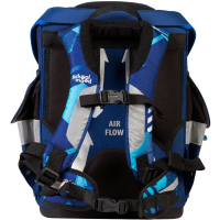 schoolmood 'Jonas' - Fußball - Timeless Pro Schulranzen-Set 7-tlg. 995g 23,5l blau