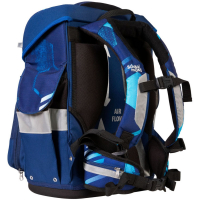 schoolmood 'Jonas' - Fußball - Timeless Pro Schulranzen-Set 7-tlg. 995g 23,5l blau