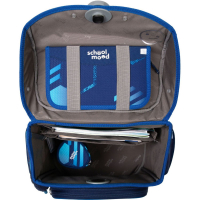 schoolmood 'Jonas' - Fußball - Timeless Pro Schulranzen-Set 7-tlg. 995g 23,5l blau