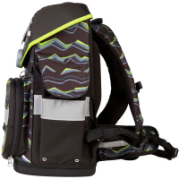 schoolmood 'Finn' - Raubkatze - Timeless Pro Schulranzen-Set 7-tlg. 995g 23,5l schwarz/neongrün