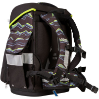 schoolmood 'Finn' - Raubkatze - Timeless Pro Schulranzen-Set 7-tlg. 995g 23,5l schwarz/neongrün