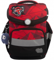 schoolmood 'Kai' - Ninja - Timeless Pro Schulranzen-Set 7-tlg. 995g 23,5l rot-schwarz