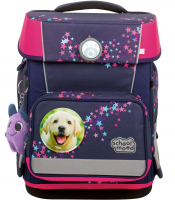 schoolmood 'Leni' - Hund - Champion Maxx Pro Schulranzen-Set 7-tlg. 1.165g 22l blau/pink