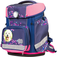 schoolmood 'Leni' - Hund - Champion Maxx Pro Schulranzen-Set 7-tlg. 1.165g 22l blau/pink