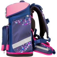 schoolmood 'Leni' - Hund - Champion Maxx Pro Schulranzen-Set 7-tlg. 1.165g 22l blau/pink