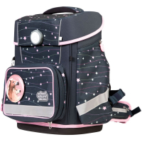 schoolmood 'Ella' - Pony - Champion Maxx Pro Schulranzen-Set 7-tlg. 1.165g 22l schwarz/rosa