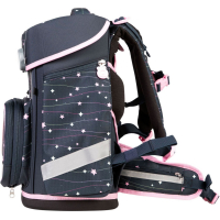 schoolmood 'Ella' - Pony - Champion Maxx Pro Schulranzen-Set 7-tlg. 1.165g 22l schwarz/rosa