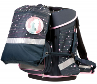 schoolmood 'Ella' - Pony - Champion Maxx Pro Schulranzen-Set 7-tlg. 1.165g 22l schwarz/rosa