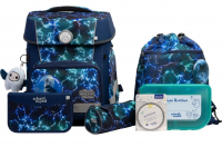schoolmood 'Felix' - Wolf - Champion Maxx Pro Schulranzen-Set 7-tlg. 1.165g 22l blau/grün