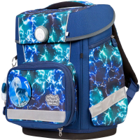 schoolmood 'Felix' - Wolf - Champion Maxx Pro Schulranzen-Set 7-tlg. 1.165g 22l blau/grün