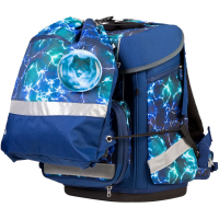 schoolmood 'Felix' - Wolf - Champion Maxx Pro Schulranzen-Set 7-tlg. 1.165g 22l blau/grün