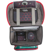 schoolmood 'Mika' - Drache - Champion Maxx Pro Schulranzen-Set 7-tlg. 1.165g 22l anthrazit/rot