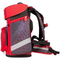 schoolmood 'Mika' - Drache - Champion Maxx Pro Schulranzen-Set 7-tlg. 1.165g 22l anthrazit/rot