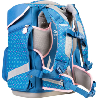 schoolmood 'Mila' - Pferd - Champion Maxx Pro Schulranzen-Set 7-tlg. 1.165g 22l blau/rosa