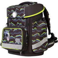 schoolmood 'Finn' - Raubkatze - Champion Maxx Pro Schulranzen-Set 7-tlg. 1.165g 22l schwarz/neongrün