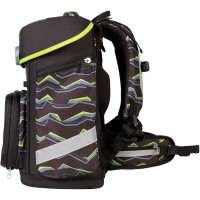schoolmood 'Finn' - Raubkatze - Champion Maxx Pro Schulranzen-Set 7-tlg. 1.165g 22l schwarz/neongrün