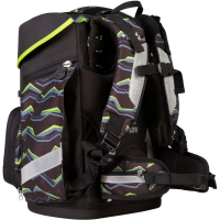 schoolmood 'Finn' - Raubkatze - Champion Maxx Pro Schulranzen-Set 7-tlg. 1.165g 22l schwarz/neongrün