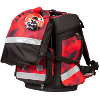 schoolmood 'Kai' - Ninja - Champion Maxx Pro Schulranzen-Set 7-tlg. 1.165g 22l rot/schwarz