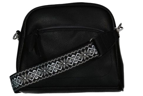 New Bags Damenschultertasche 4 RV schwarz