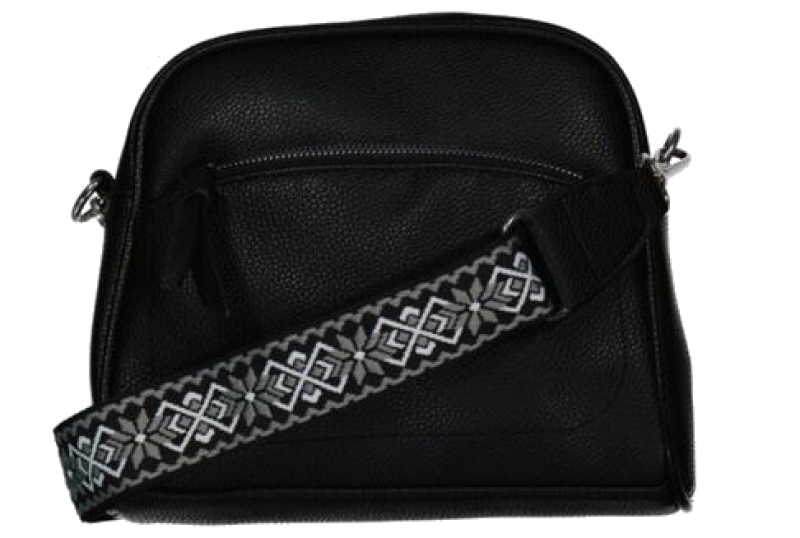 New Bags Damenschultertasche 4 RV schwarz
