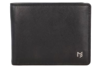 Manage 'Quattro' Scheintasche mit Geheimfach RFID-Schutz echt italienisches Rindleder schwarz 