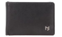 Manage 'Quattro' Minischeintasche mit RFID-Schutz echt italienisches Rindleder schwarz 